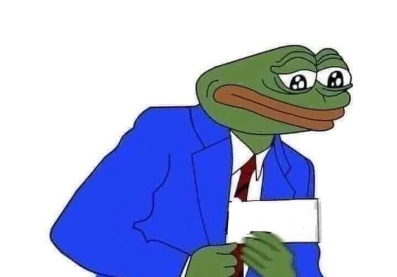 Pepe Sign Letter Frog Meme Template