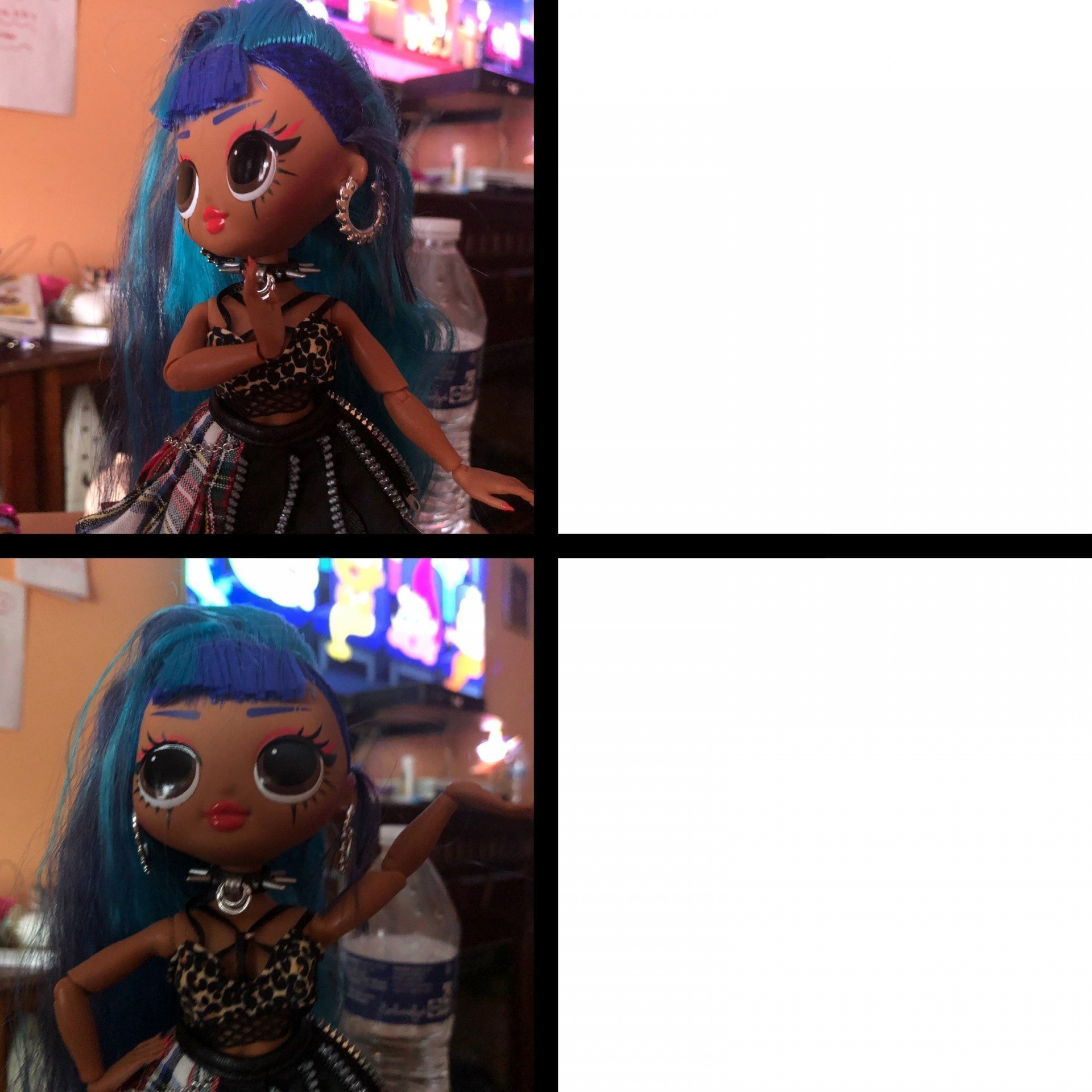 Punk Grrrl Hotline Bling Meme Template