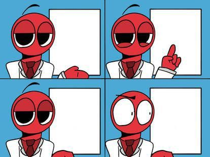 Red Doin The Gru Meme Template