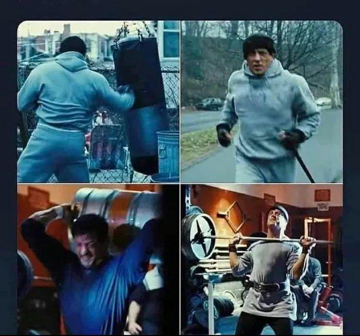 Rocky Training Meme Template