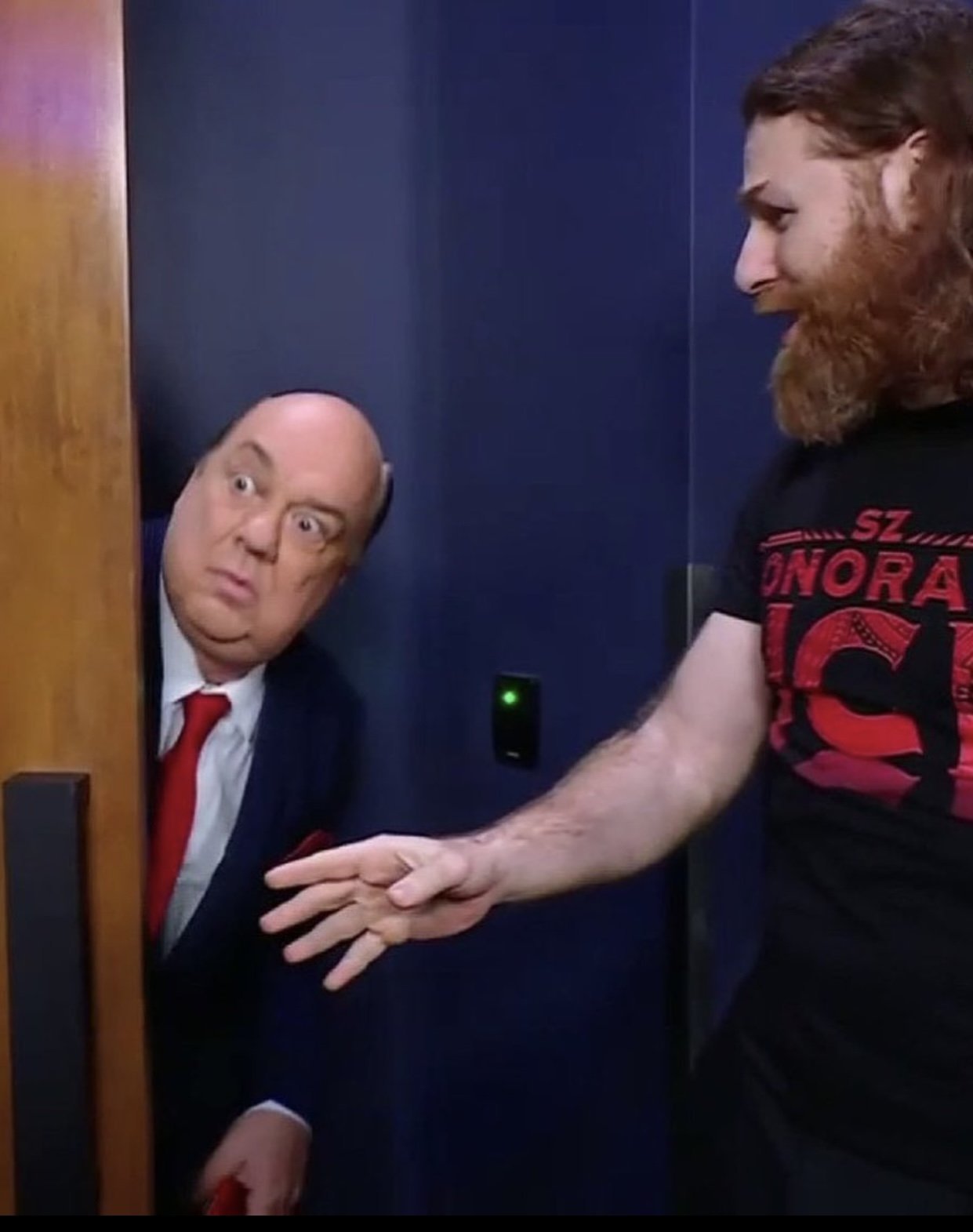 Scared Paul Heyman Meme Template
