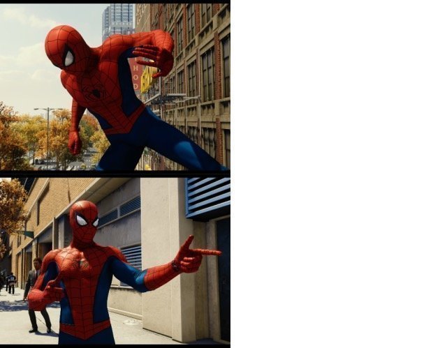 Spider Man Drake Meme Template