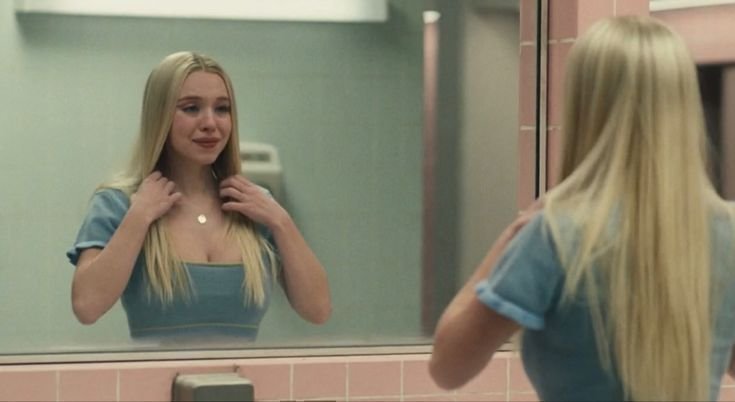 Sydney Sweeney Crying in Mirror Meme Template