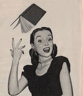 Throwing Book Vintage Woman Meme Template