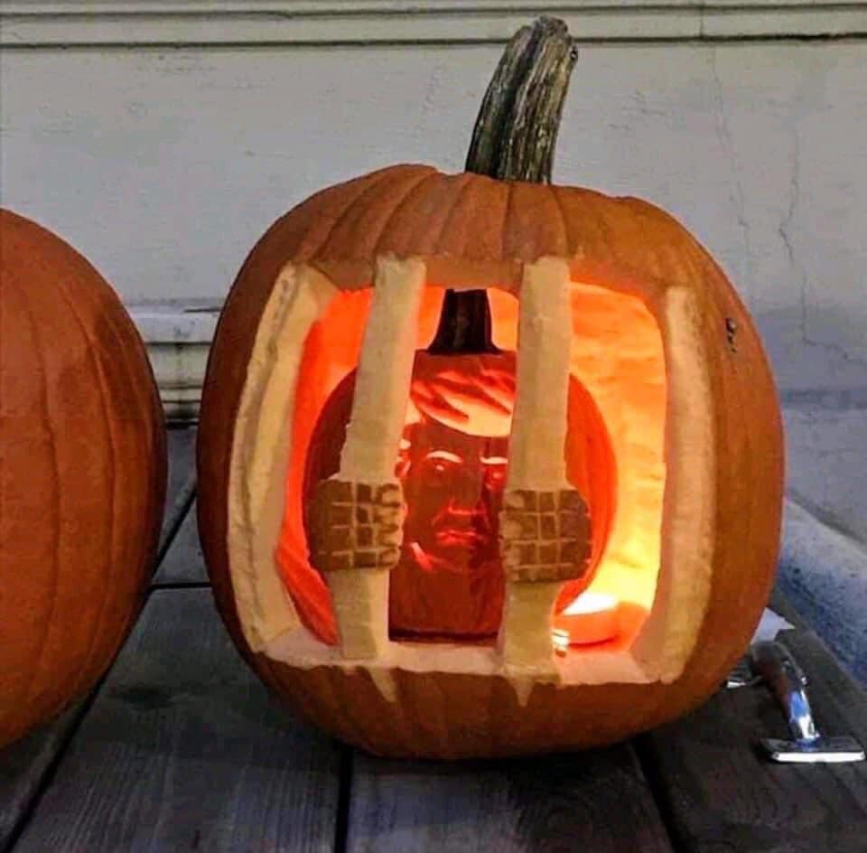 Trump Jail Pumpkin Meme Template