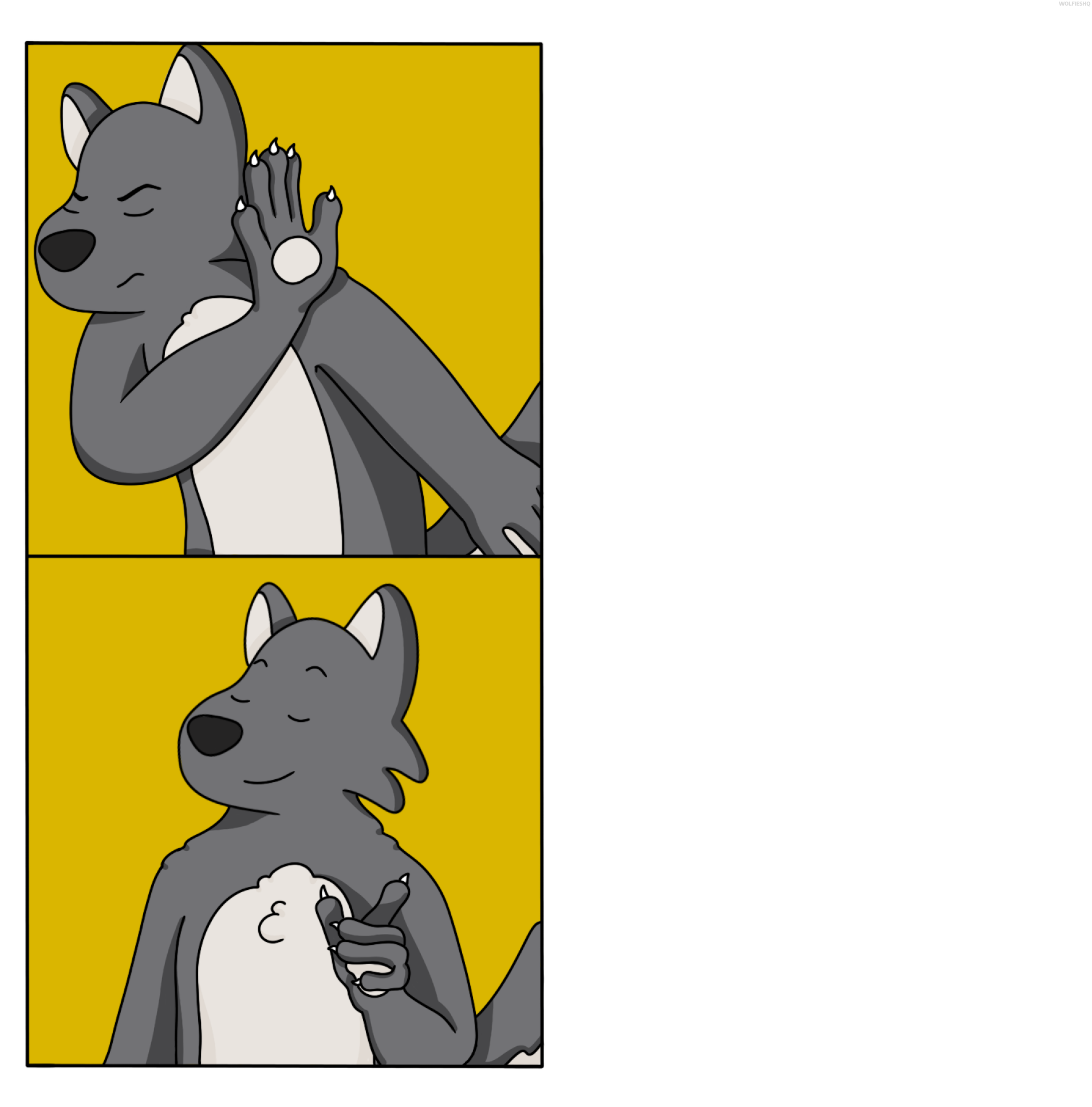 Wolfie Hotline Bling Meme Template