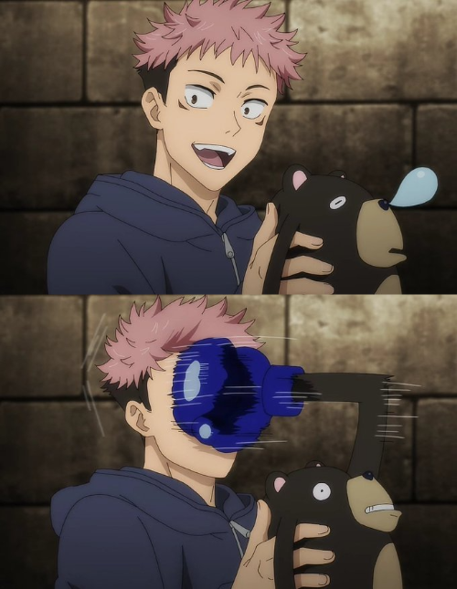 Yuji Gets Punched By Doll Meme Template