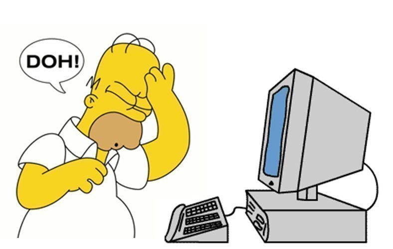 Simpsons Computer Homer Doh Meme Template