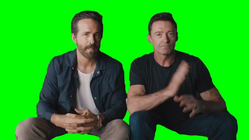 Ryan Reynolds & Hugh Jackman Deadpool Update Part Hugh Green Screen Meme Download