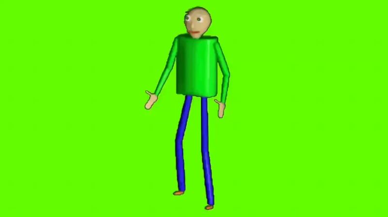 Baldi doing the Default Dance Green Screen Memes Download