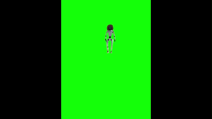 Rizz Robot Walking Down Stairs Green Screen Memes Download