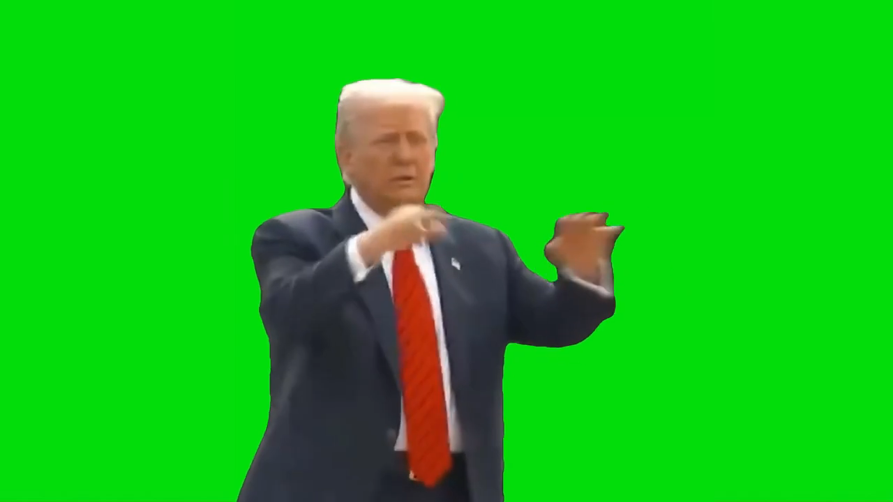 Trump Gesturing Green Screen Memes Download