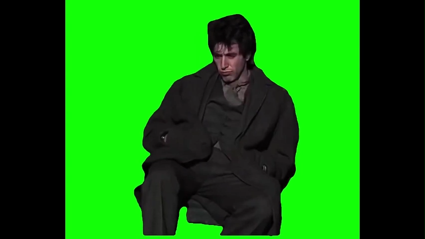 Al Pacino Sitting Reflecting Green Screen Memes Download