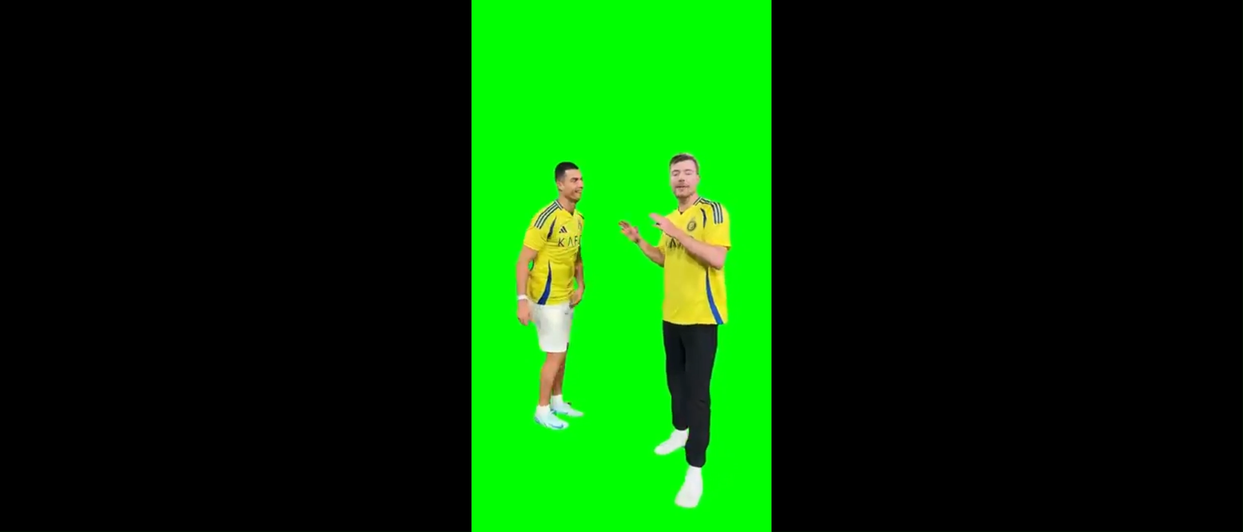 Cristiano Ronaldo Teaching Mrbeast How To Siuuu Green Screen Meme Video Download