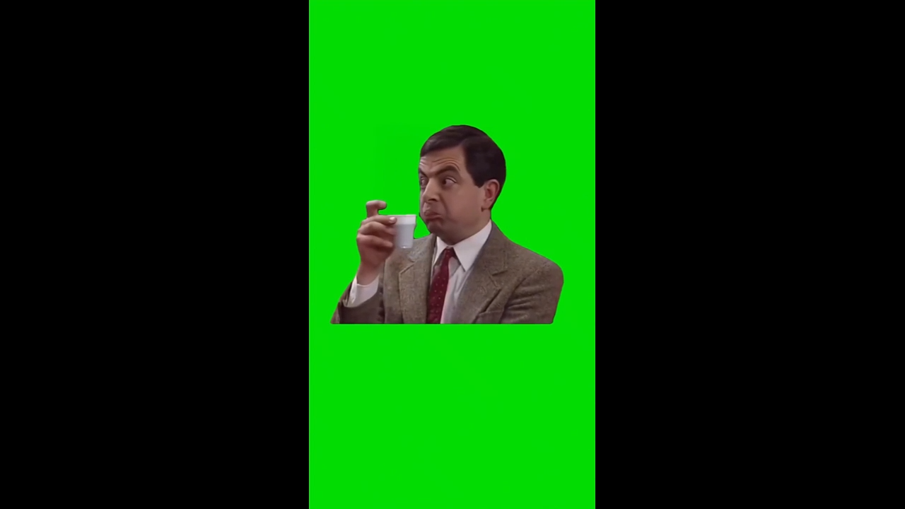 Mr. Bean Drinking Bitter Coffee Green Screen Meme Template Video Download