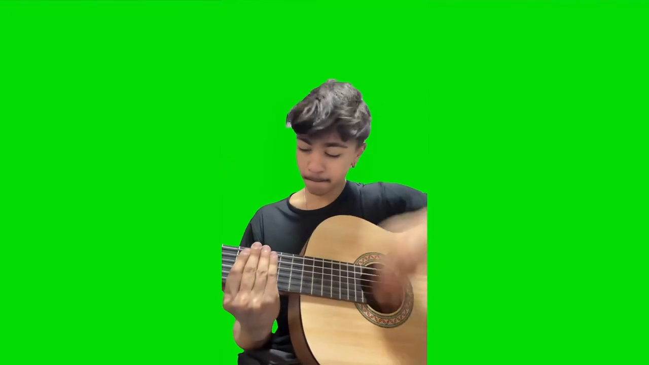 Guitar Finger Green Screen Meme Template