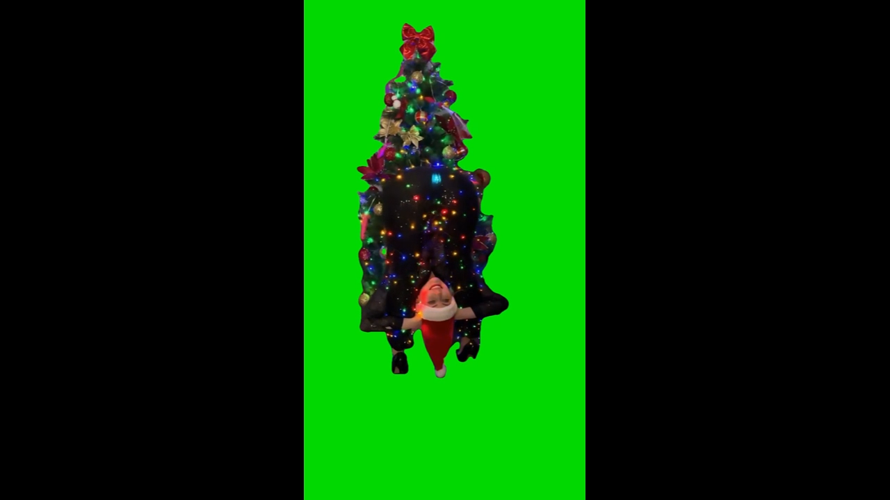 Lady Christmas Tree Green Screen Meme Template Download