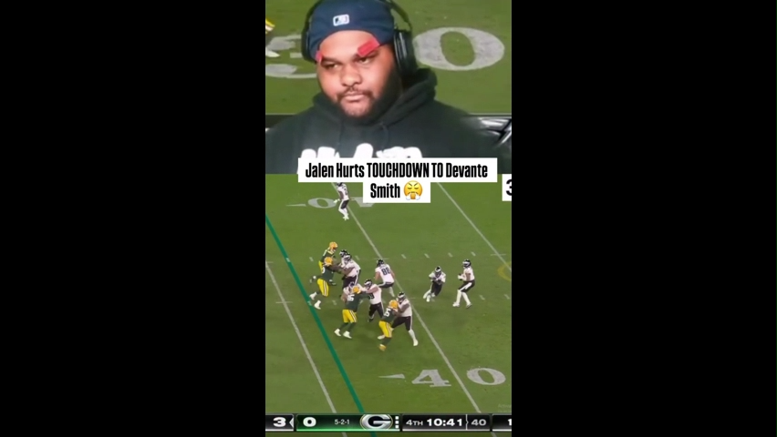 Jalen Hurts Touchdown to Devante Smith Meme Template Download